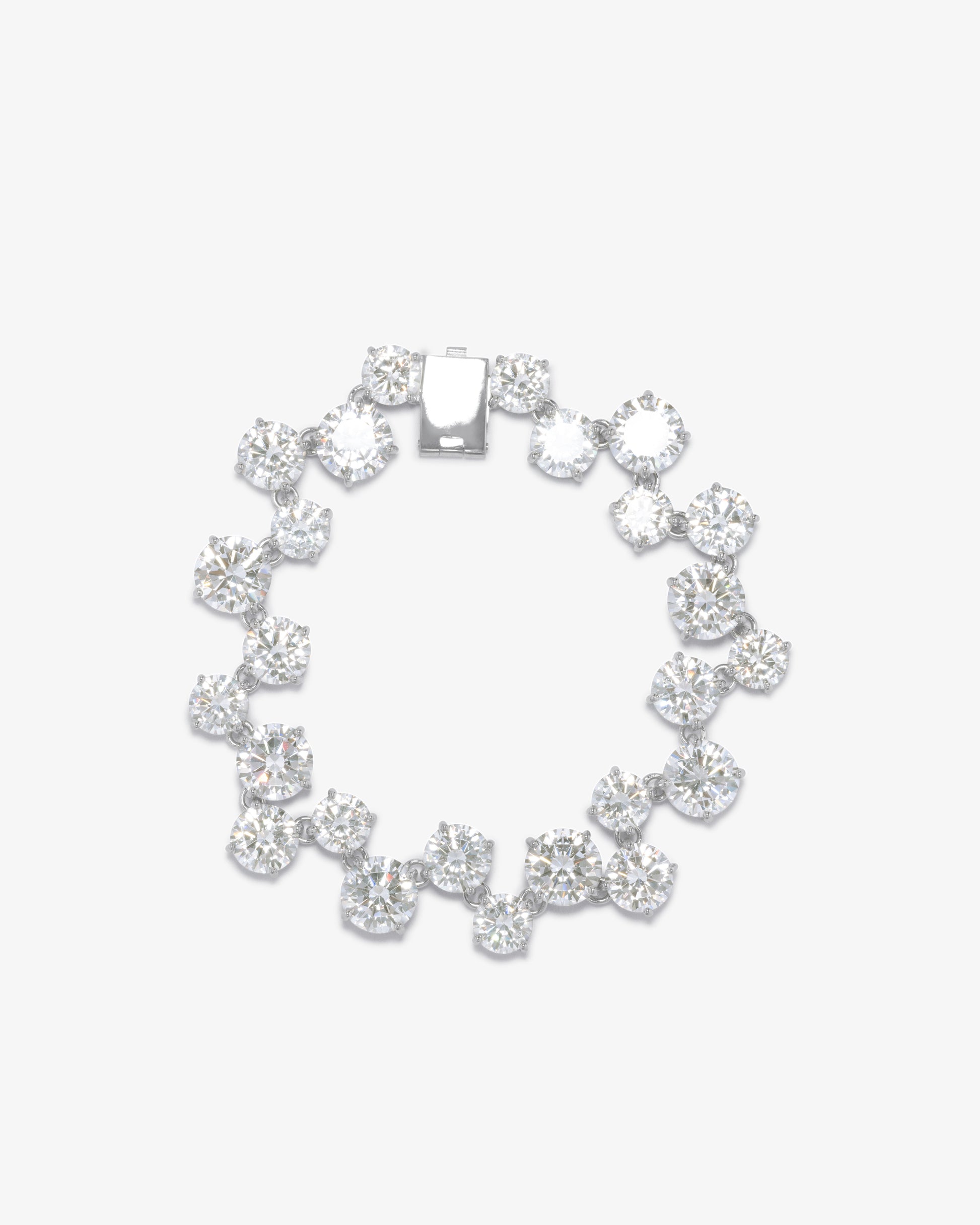 Completed Works – Zirconia And Rhodium Plated Bracelet