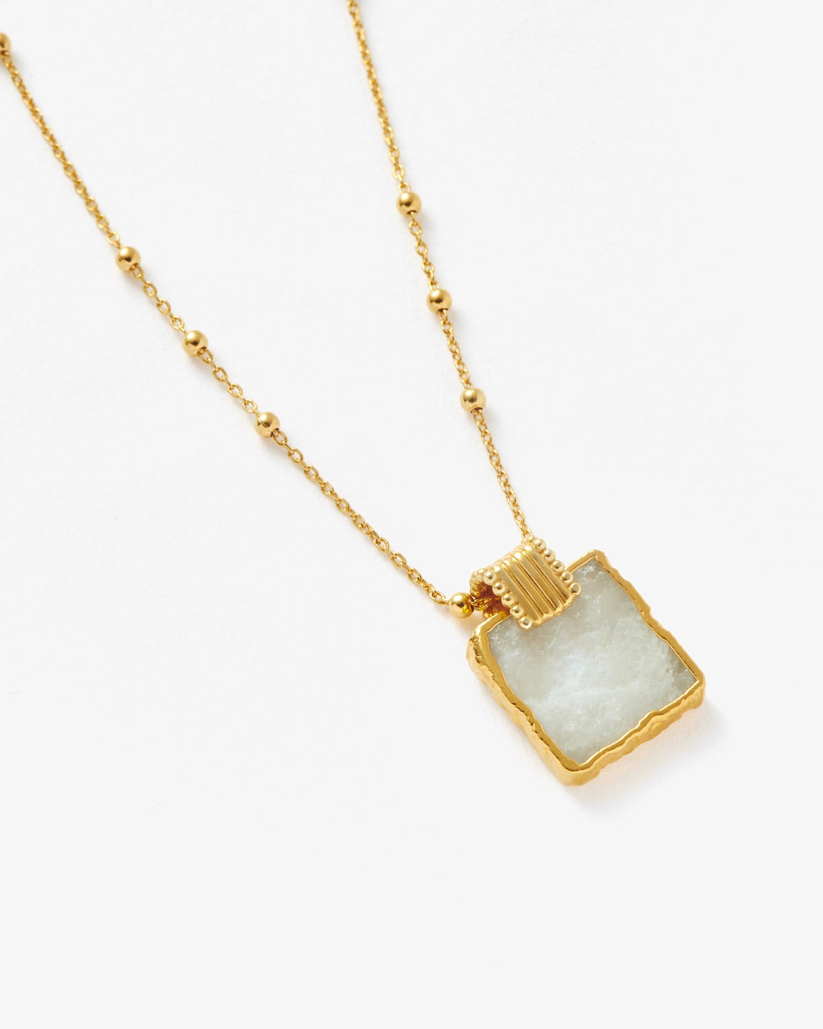 Missoma Lena Charm Necklace in gold-plated brass, view 2