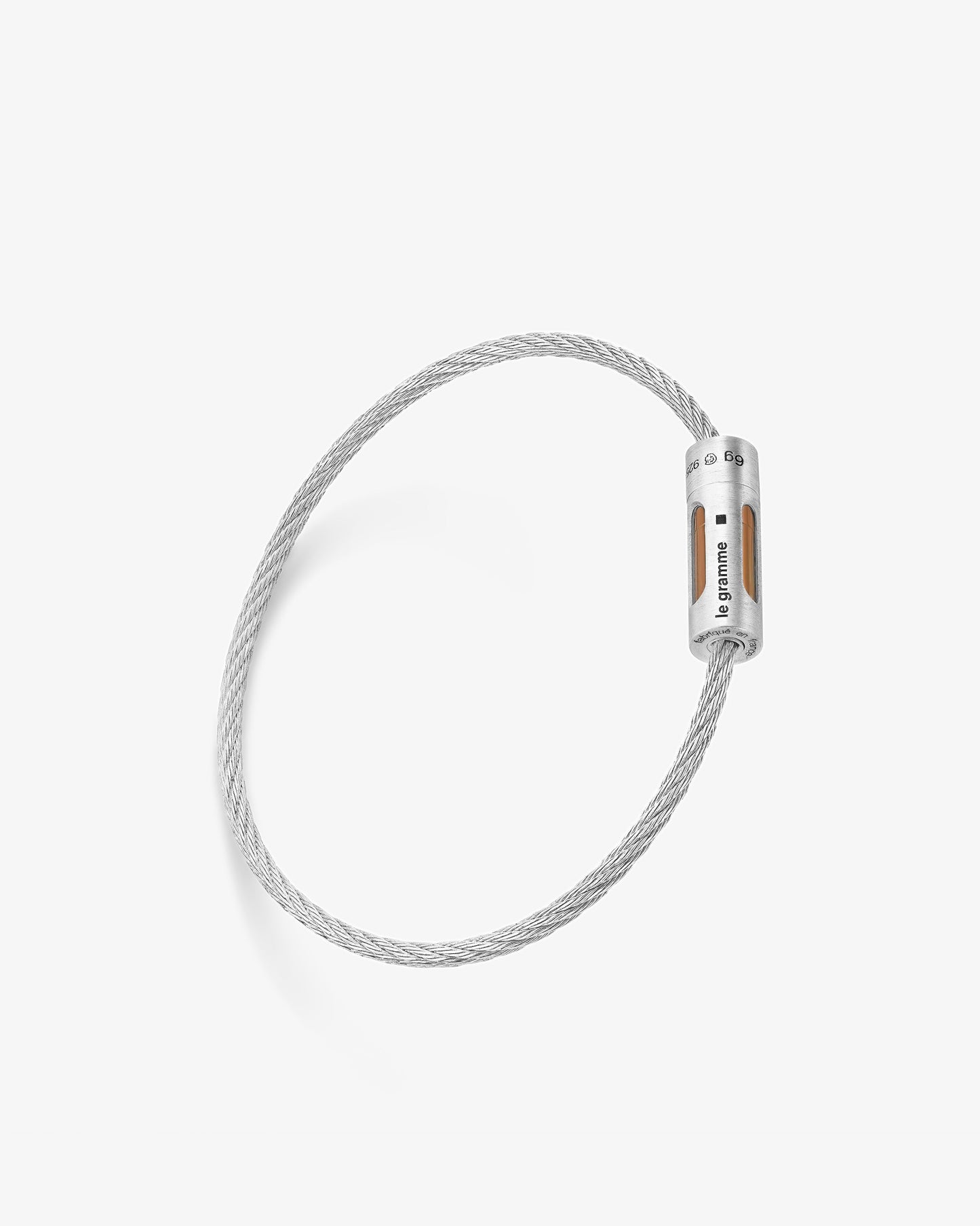 Le gramme 9g yellow punched cable bracelet