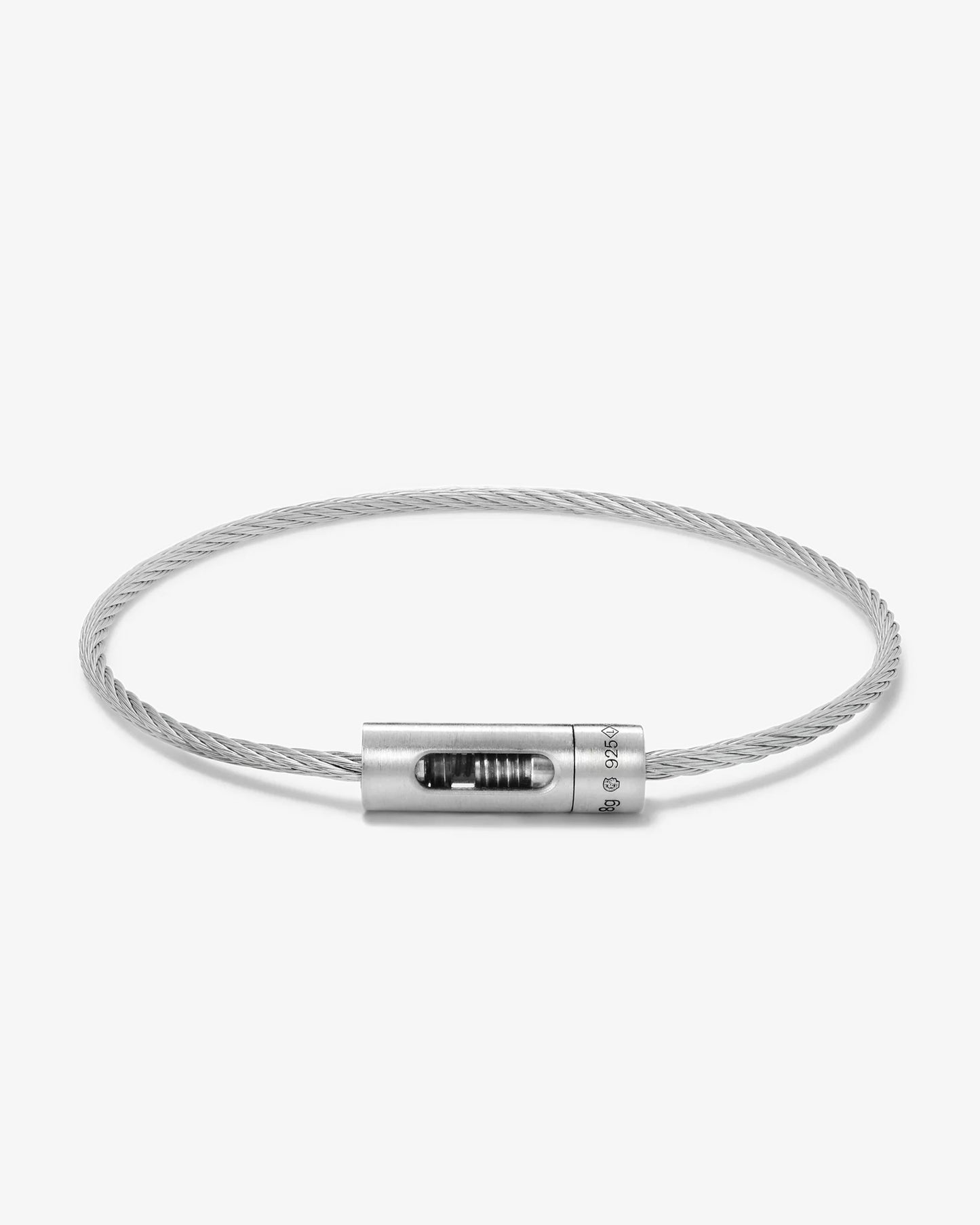 Le gramme 7g punched brushed cable bracelet