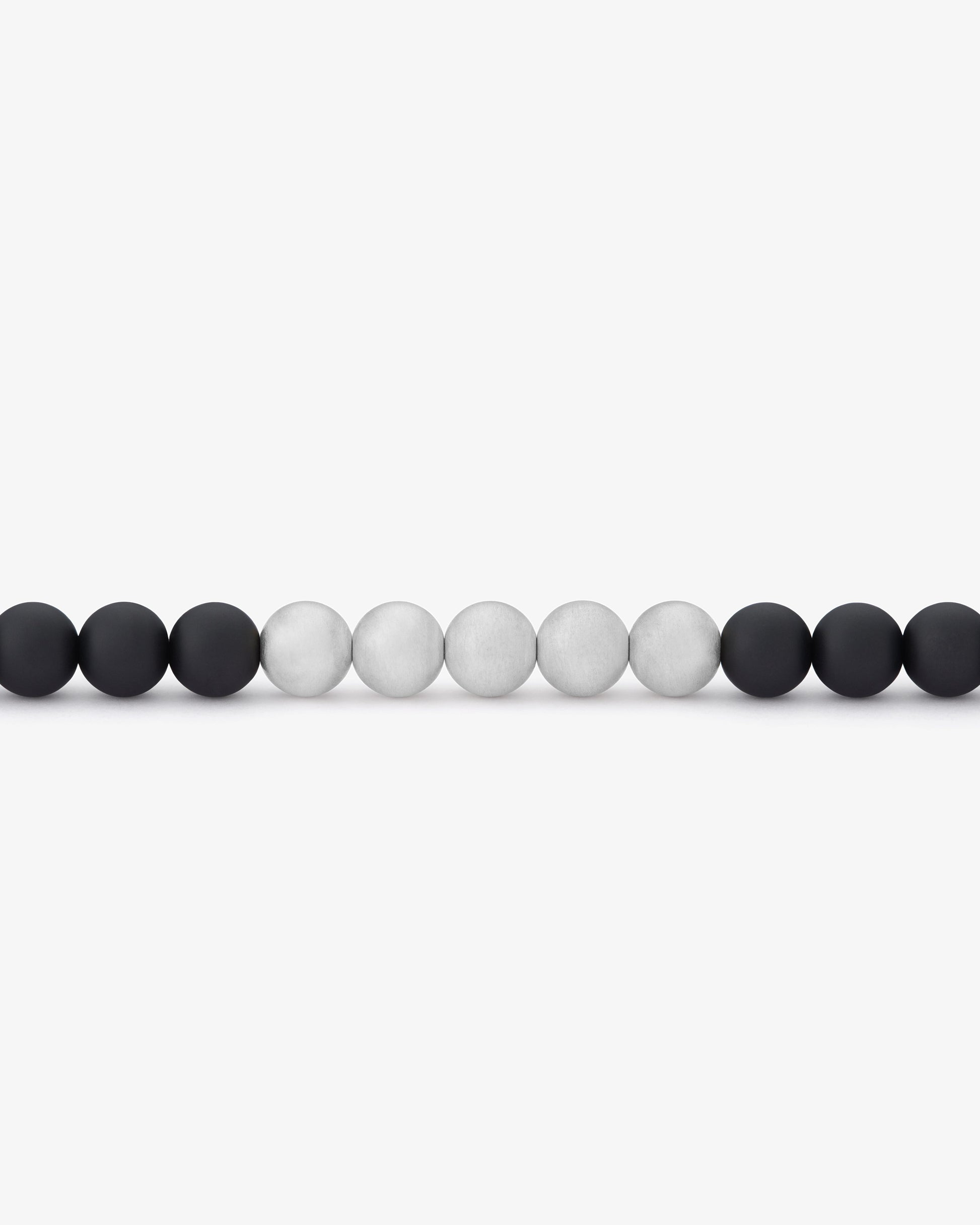 Le gramme 31g black brushed ceramic beads bracelet five beads