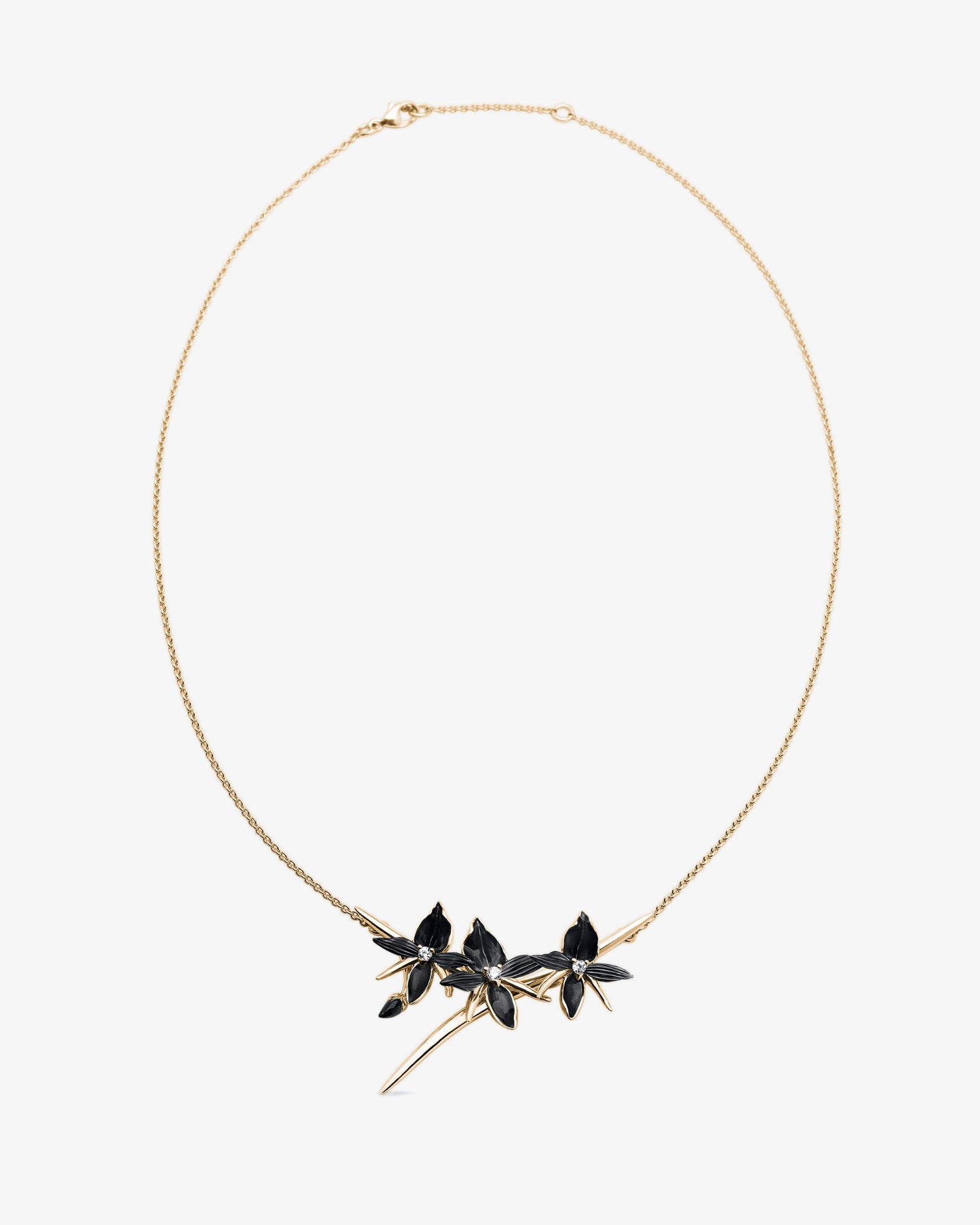 Shaun Leane Black Orchid Branch Diamond Necklace