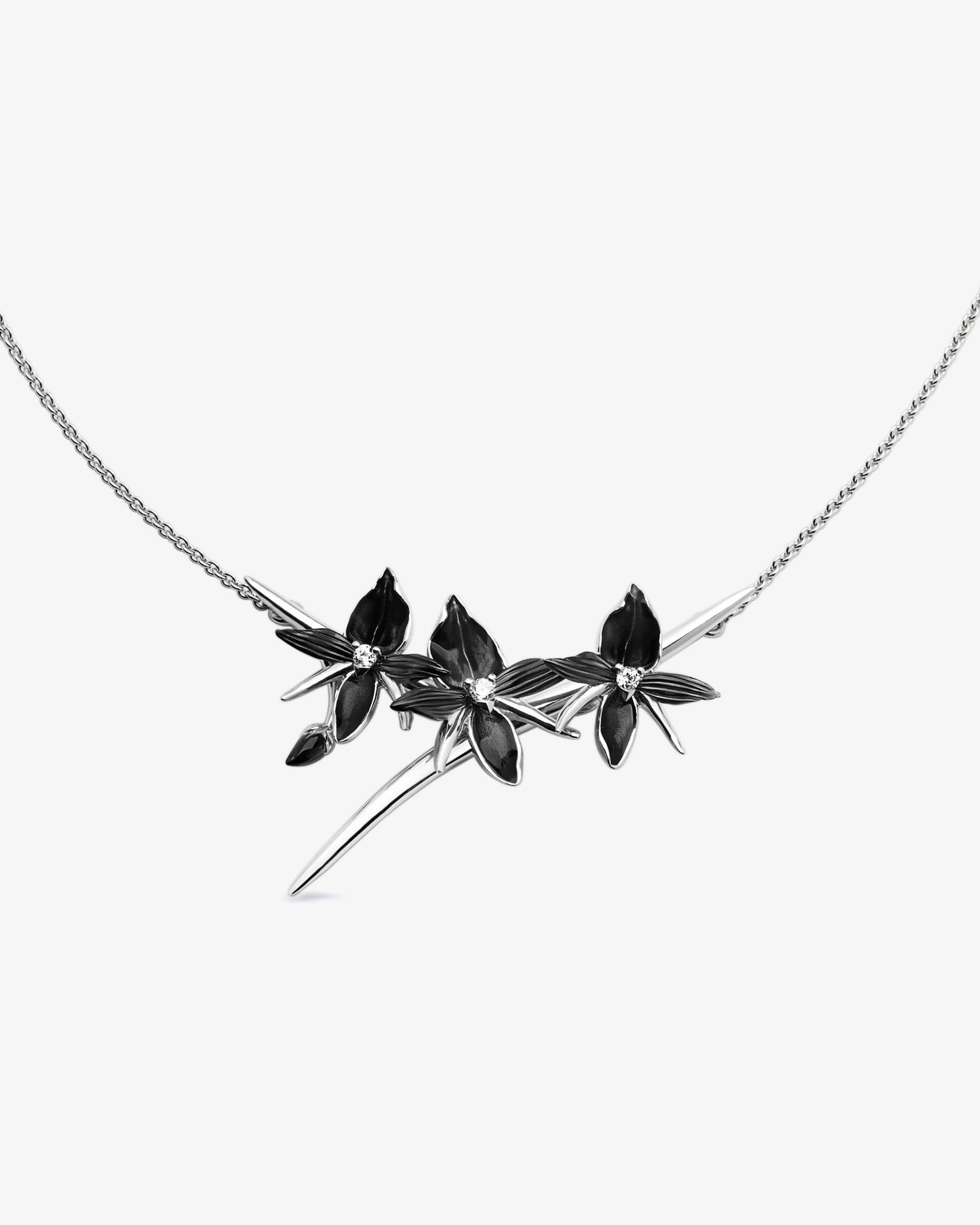 Shaun Leane Black Orchid Branch Diamond Necklace