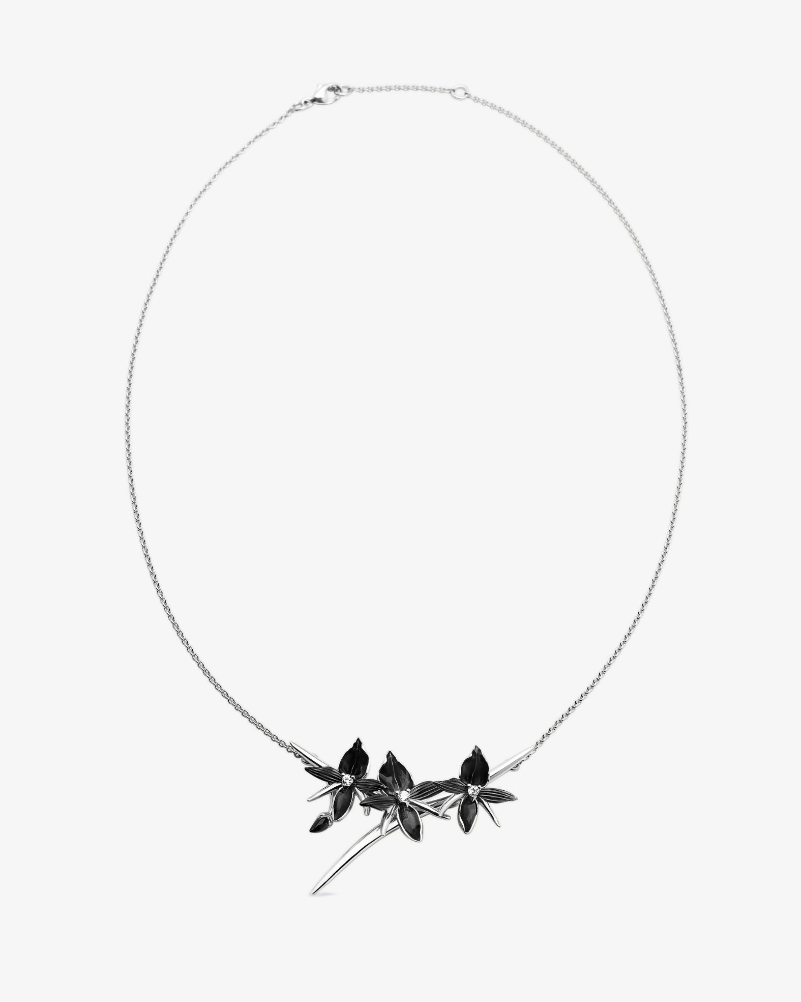 Shaun Leane Black Orchid Branch Diamond Necklace