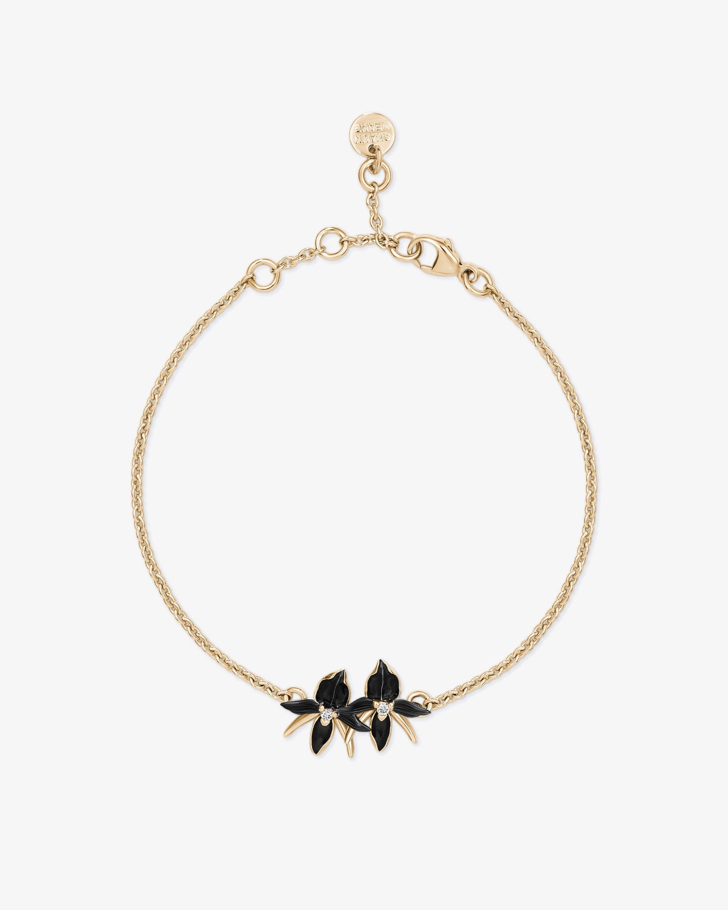 Shaun Leane Black Orchid Flower Diamond Bracelet