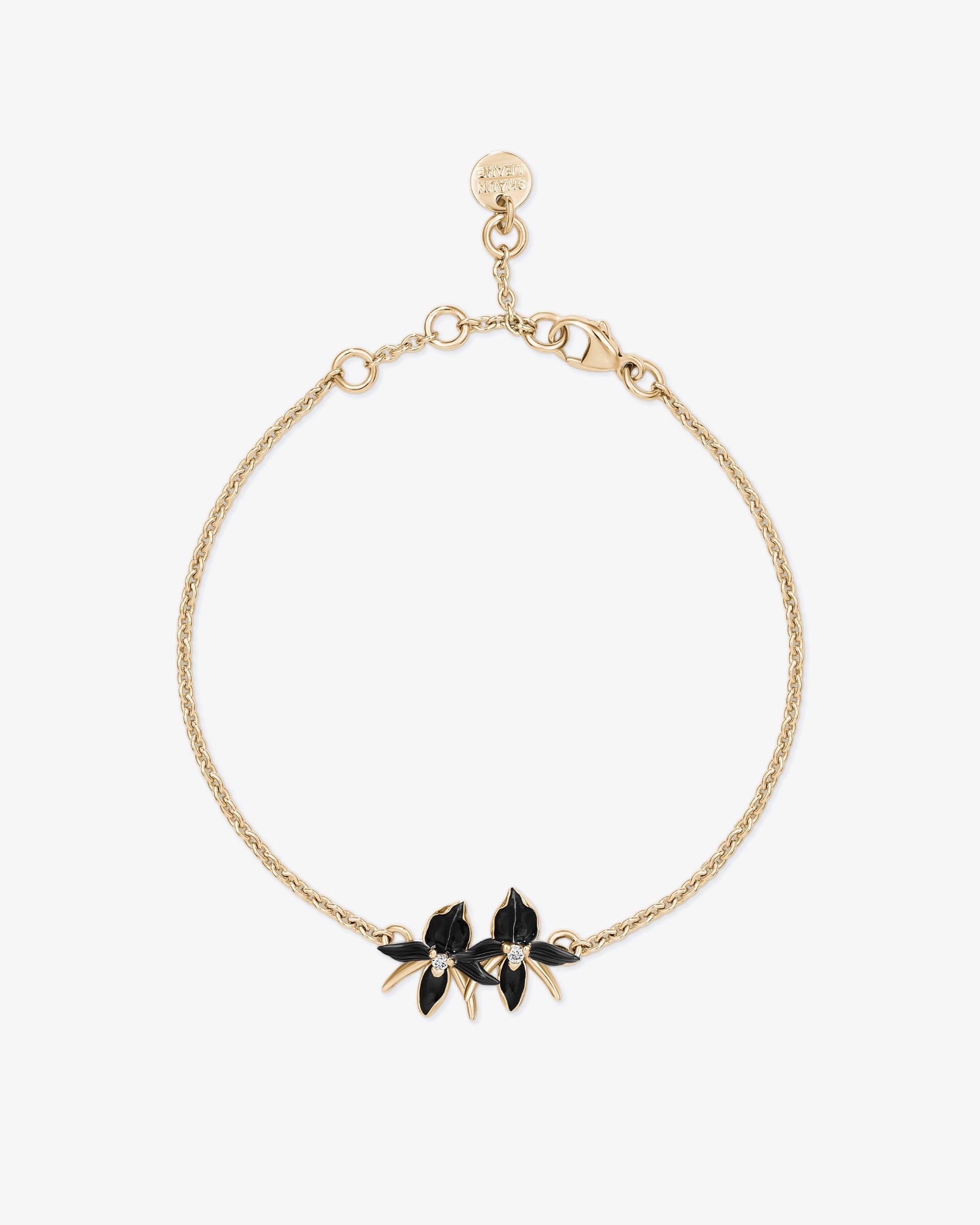 Shaun Leane Black Orchid Flower Diamond Bracelet