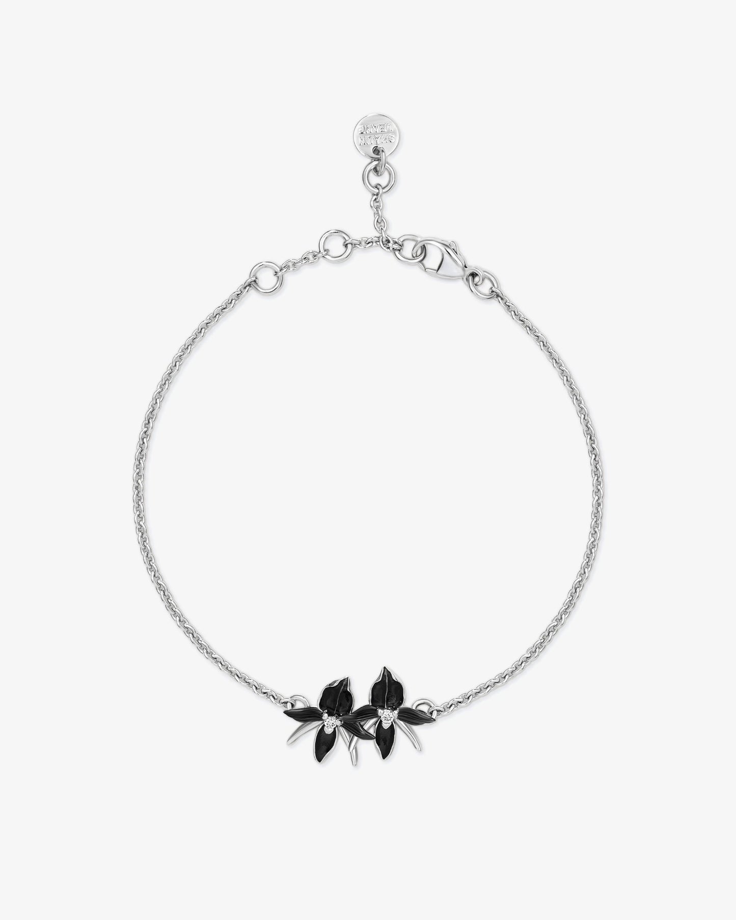 Shaun Leane Black Orchid Flower Diamond Bracelet