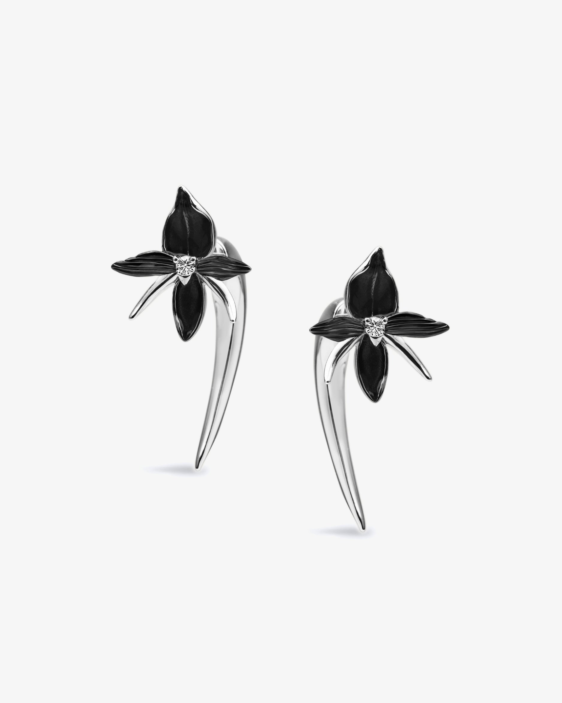 Shaun Leane Black Orchid Talon Diamond Earrings