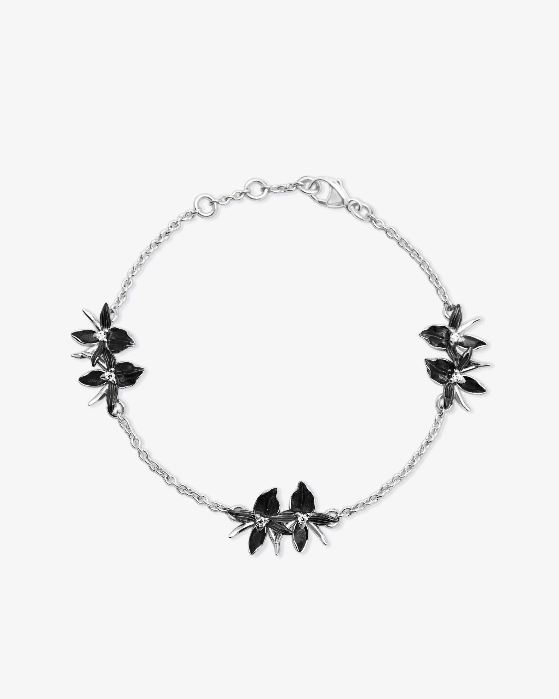 Shaun Leane Black Orchid Flower Diamond Bracelet