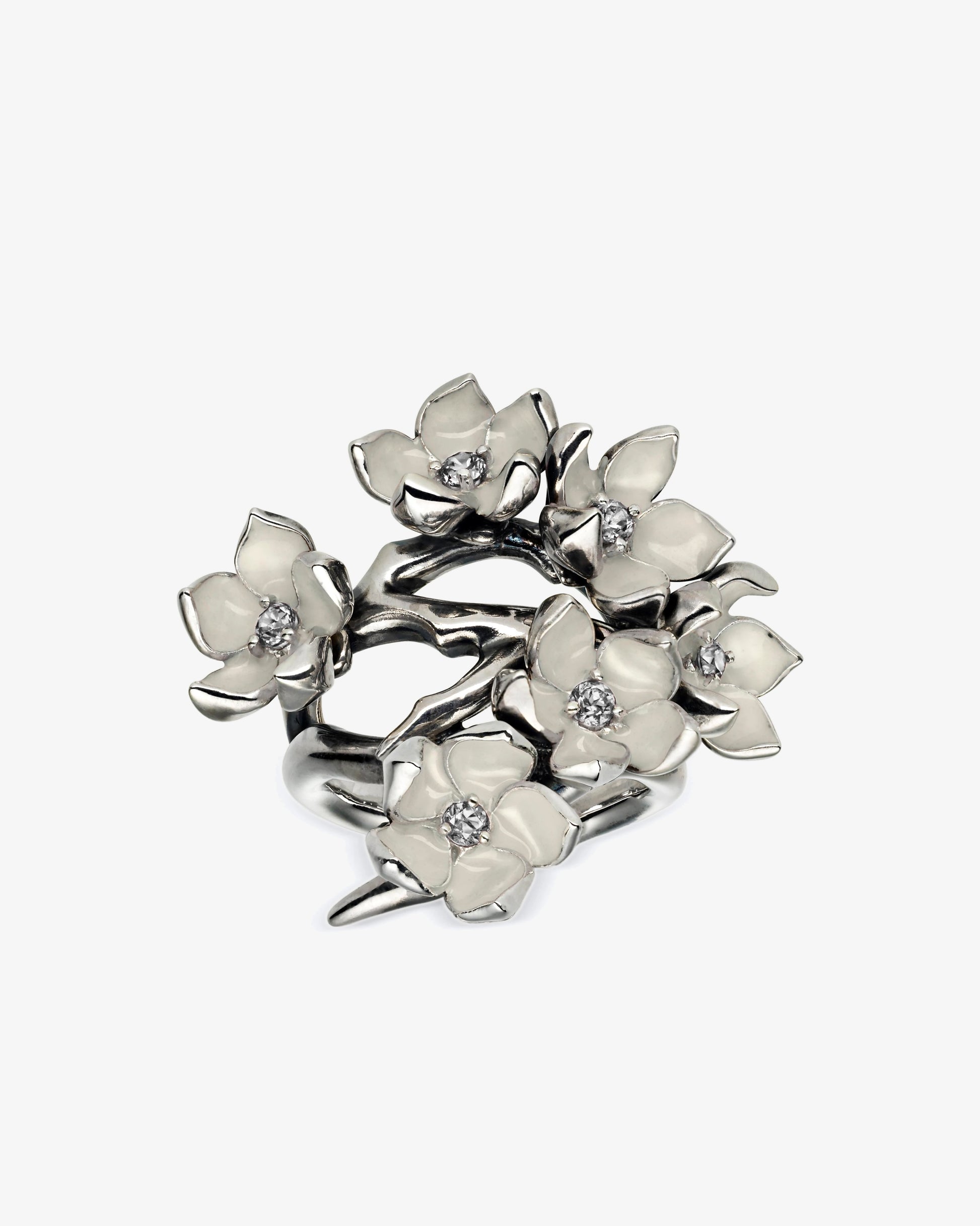 Shaun Leane Cherry Blossom Full Flower Diamond Ring