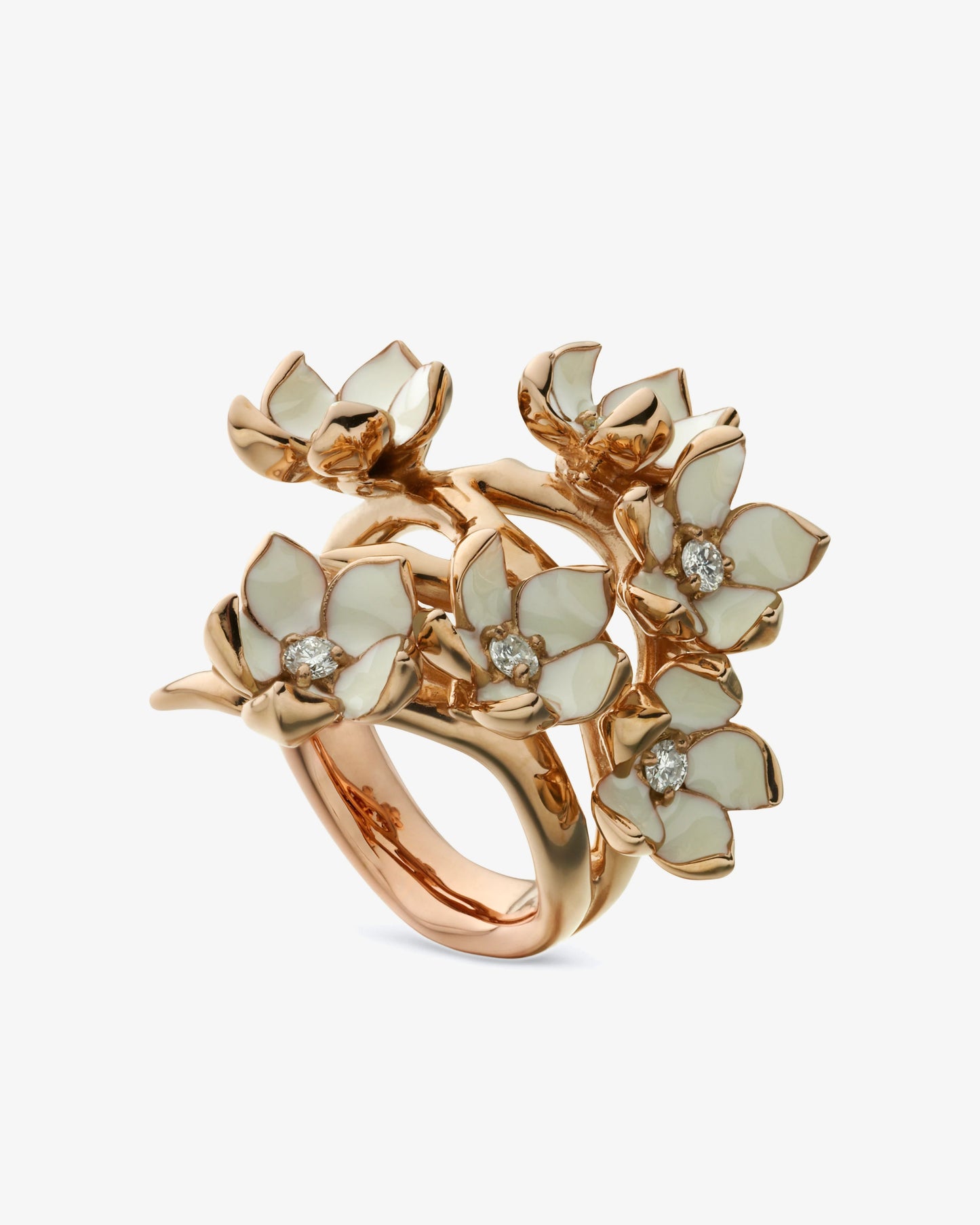 Shaun Leane Cherry Blossom Full Flower Diamond Ring