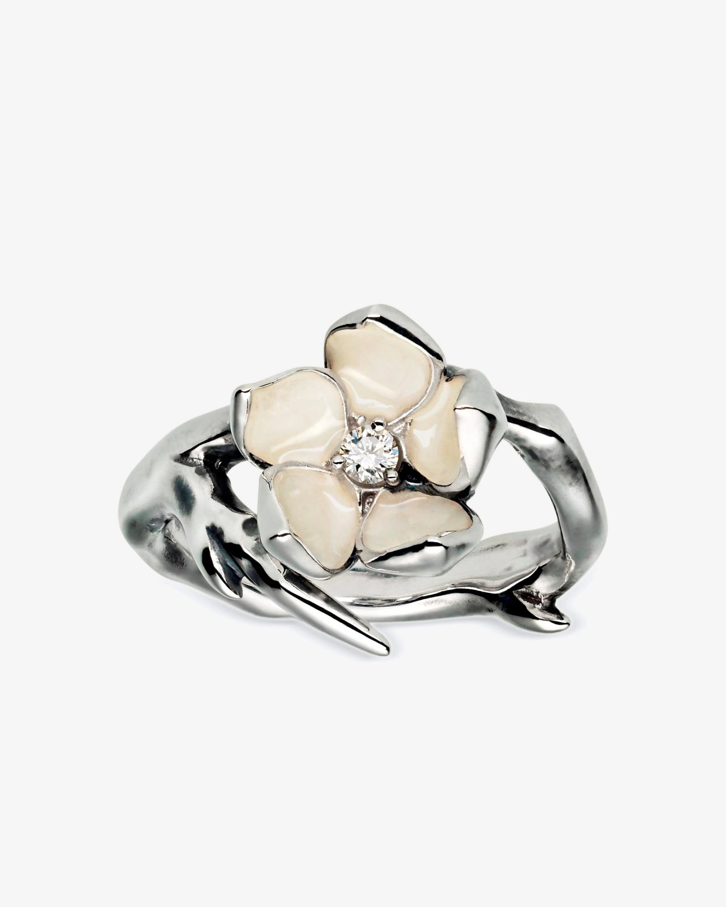Shaun Leane Cherry Blossom Flower Diamond Ring