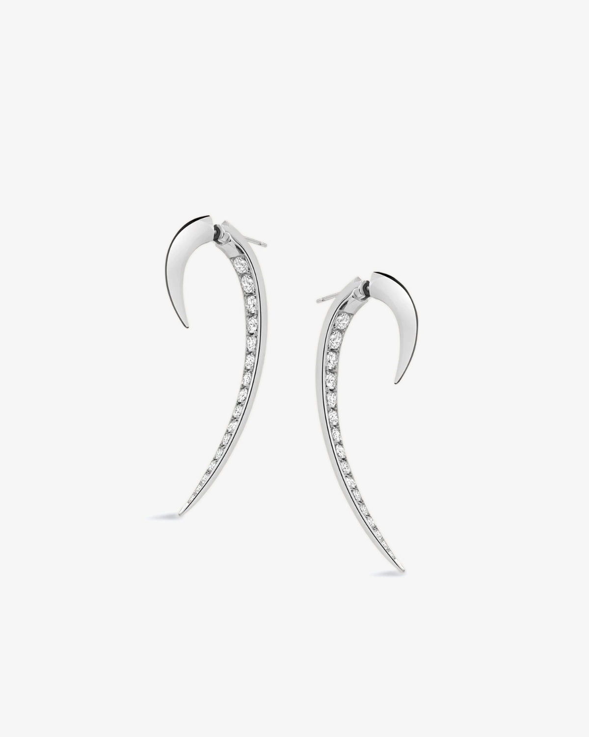 Shaun Leane 18K White Gold Hook Diamond Earrings
