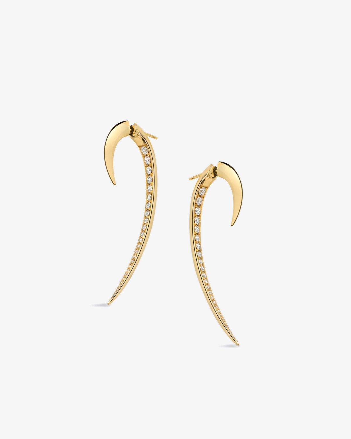 Shaun Leane 18K Gold Hook Diamond Earrings