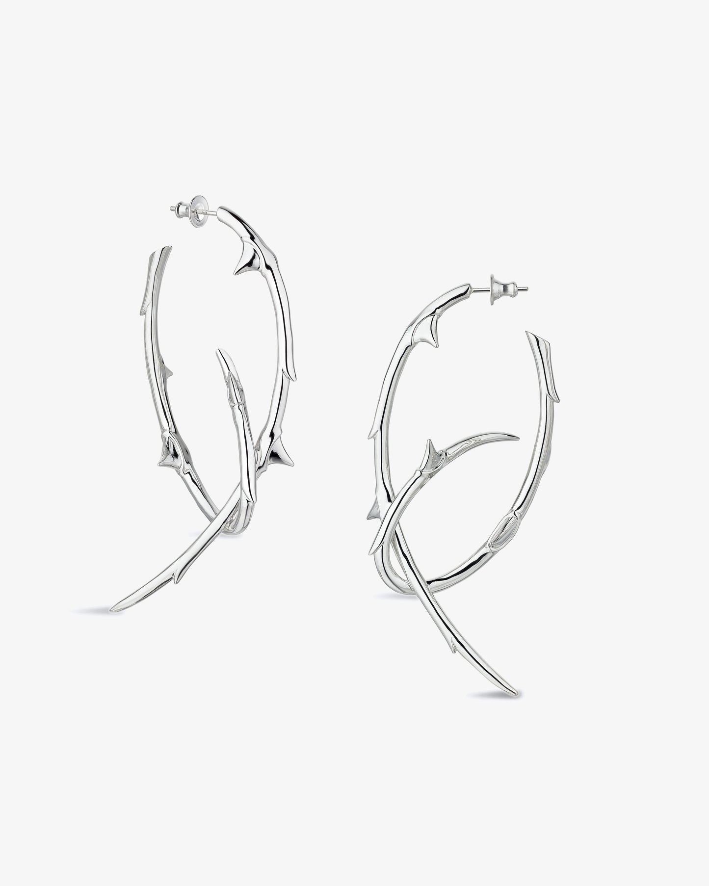 Shaun Leane Rose Thorn Large Hoop Earrings
