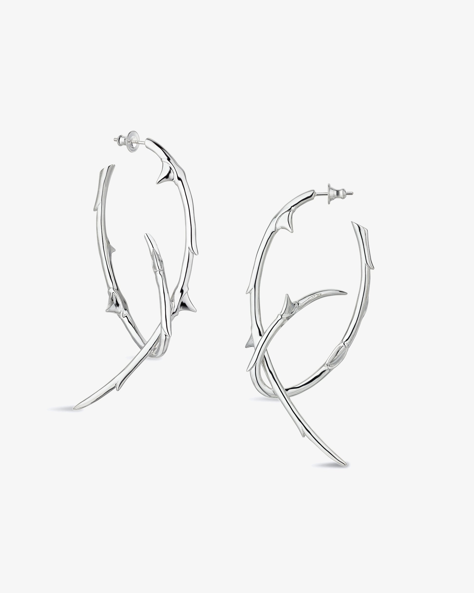Shaun Leane Rose Thorn Large Hoop Earrings