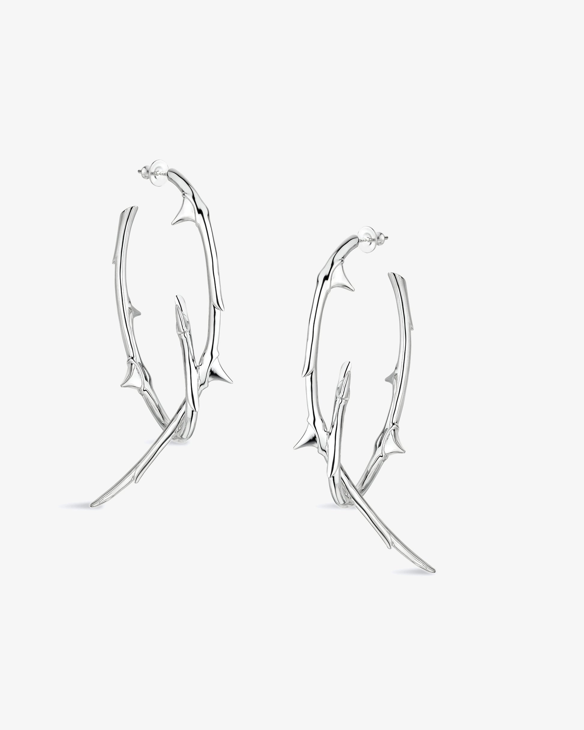 Shaun Leane Rose Thorn Large Hoop Earrings