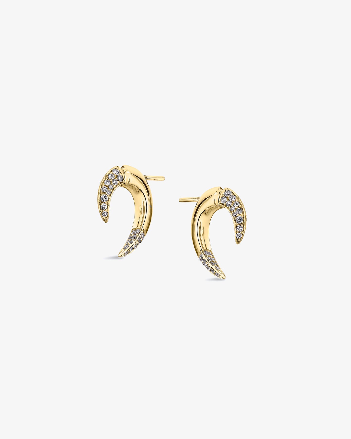 18K Gold Small Talon Diamond Earrings